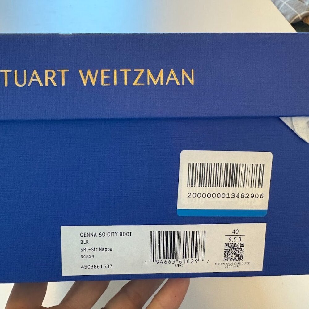 NIB Stuart Weitzman GENNA 60 CITY BOOT Over The Knee Block Heel Black - Picture 14 of 14